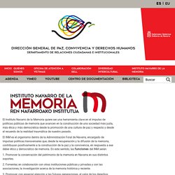 Instituto Navarro de la Memoria - paz y convivencia - navarra.es