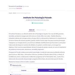 Instituto De Psicología Psicode - Psicólogo en Madrid