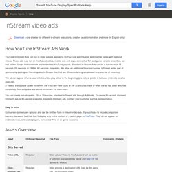 InStream video ads - Display Specs Help
