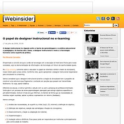 O papel do designer instrucional no e-learning