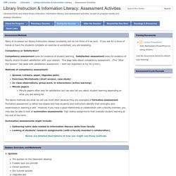 Assessment Activities - Library Instruction & Information Literacy - LibGuides at University of West Florida Libraries