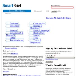 Flipped instruction, MOOCs seen as leading education innovation
