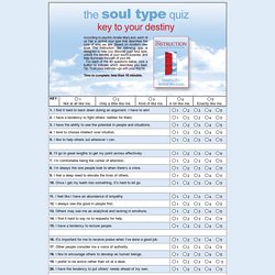Soul Type Quiz from "The Instruction: Live the Life Your Soul Intended " by Ainslie MacLeod (Publisher: Sounds True)