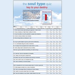 Soul Type Quiz from "The Instruction: Live the Life Your Soul Intended " by Ainslie MacLeod (Publisher: Sounds True)