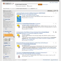 content based instruction - University of Cambridge - LibrarySearch +