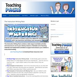 The Instruction Writing Pack