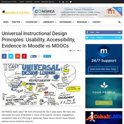 Universal Instructional Design Principles: Usability, Accessibility, Evidence In Moodle vs MOOCs
