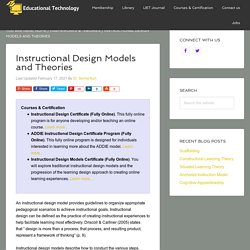 Instructional Design Models and Theories