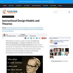 Instructional Design Models and Theories