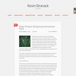 Kevin Stranack » Major Project: Designing Instructional Plans