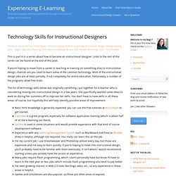 Technology Skills for Instructional Designers