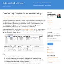Time Tracking Template for Instructional Design