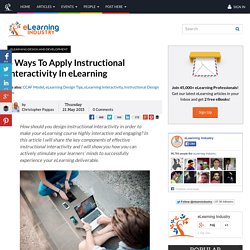 4 Ways To Apply Instructional Interactivity In eLearning