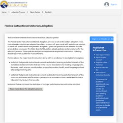 Florida Instructional Materials Adoption Portal