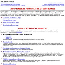 Instructional Materials in Mathematics