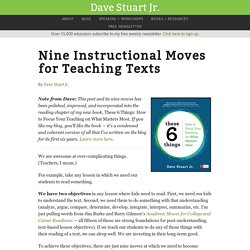 Nine Instructional Moves for Teaching Texts