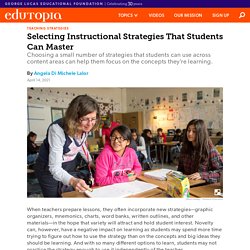 How to Select Instructional Strategies That Students Can Master