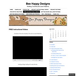 FREE Instructional Videos « Bee Happy Designs