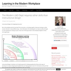 The Modern L&D Dept requires other skills than instructional design