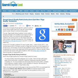 Google Search Quality Raters Instructions Gain New "Page Quality" GuidelinesSearch Engine Land