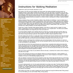 Instructions for Walking Meditation