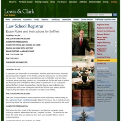 General Instructions for Paperless Exams - Law School Registrar - Offices - Law School - Lewis & Clark