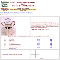 Candy Cane Basket Instructions Basket Making Chair Seating The Basket Makers Catalog GH Productions Crafts