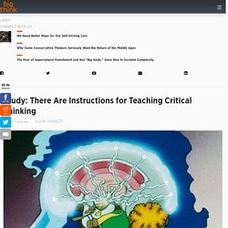 Study: There Are Instructions for Teaching Critical Thinking