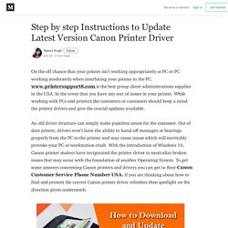 Step by step Instructions to Update Latest Version Canon Printer Driver