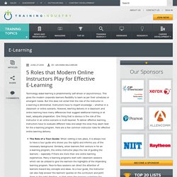 5 Roles that Modern Online Instructors Play for Effective E-Learning