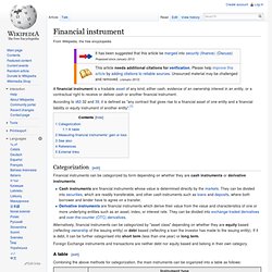 Financial instrument