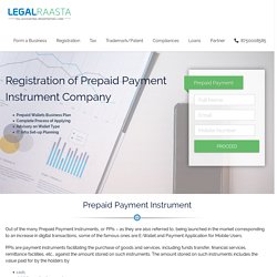 Prepaid Payment Instrument Company Registration