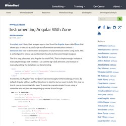 Instrumenting Angular with Zone – Wintellect DevCenter
