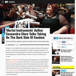 ‘Mortal Instruments’ Creator Reveals How Female Authors Can Be 'Dehumanized' By Their Own Fandom