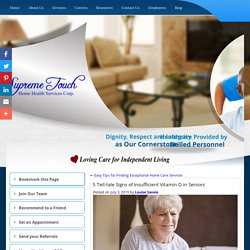 5 Tell-tale Signs of Insufficient Vitamin D in Seniors