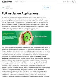 Foil Insulation Applications
