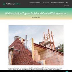 Wall Insulation Types: Solid and Cavity Wall Insulation - Pro Efficiency Solutions