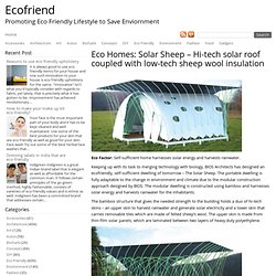 Eco Homes: Solar Sheep – Hi-tech solar roof coupled with low-tech sheep wool insulation