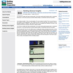 BSI-043: Don't Be Dense—Cellulose and Dense-Pack Insulation