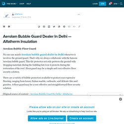 Aerolam Bubble Guard Dealer In Delhi — Alfatherm Insulation