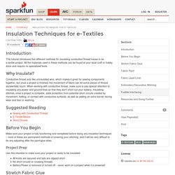 Insulation Techniques for e-Textiles