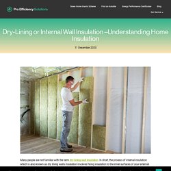 Dry-Lining or Internal Wall Insulation –Understanding Home Insulation - Pro Efficiency Solutions