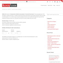 The Blood Code HOMA IR - Insulin Resistance Calculator - The Blood Code