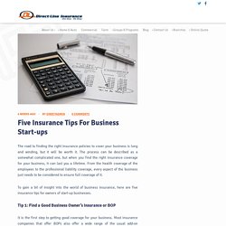 Effective Business Insurance Tips for Start-ups