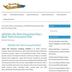 AEGON Life Term Insurance Plan - Compare & Check Reviews