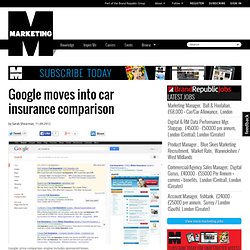 Google moves into car insurance comparison