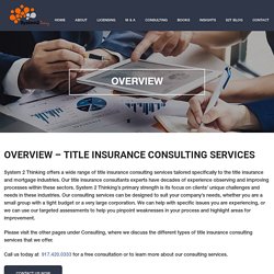 Title Insurance Consulting Services