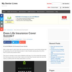 Does Life Insurance Cover Suicide?