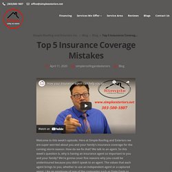 Top 5 Insurance Coverage Mistakes
