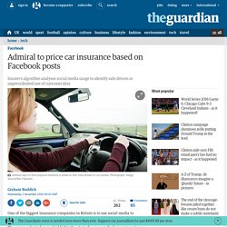 UK Insurer Admiral Pricing Car Policies Based on Facebook Posts